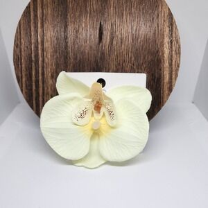 Ivory Cream Orchid Flower Hair Pin‎ Clip | Floral Statement Hair Accessory